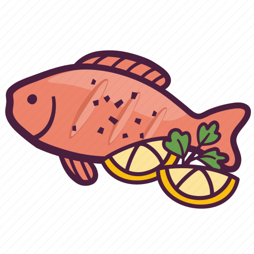 Food, restaurant, meal, fish, seafood, grilled, cooked icon - Download on Iconfinder