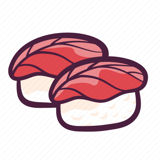 Food, sushi, japanese, asian, rice, salmon icon - Download on Iconfinder