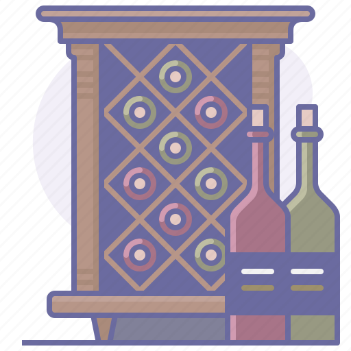 Bottles, cabinet, cellar, cooking, culinarium, restaurant, wine icon - Download on Iconfinder