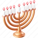menorah, hanukkah, jewish, religion, holiday, culture, judaism, candle, candlestick, flame, israel 