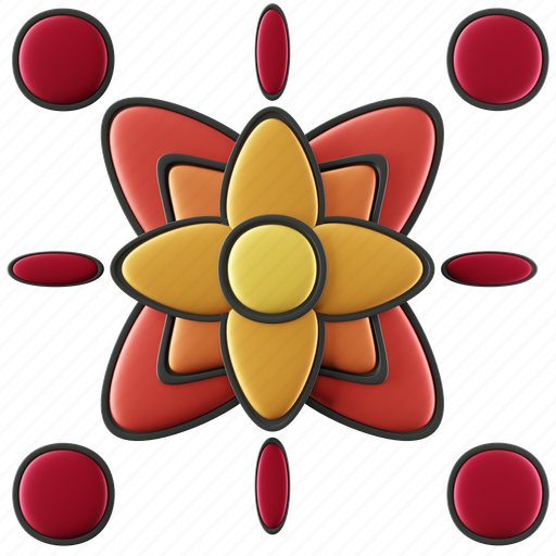 Mandala, decoration, ornament, flower, floral, pattern, abstract 3D illustration - Download on Iconfinder