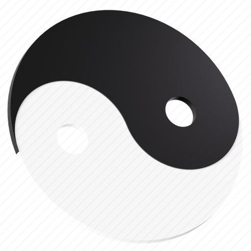 Taijitu, taoism, chinese, symbol, yin yang, yin, yang 3D illustration - Download on Iconfinder