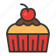 baked, bakery, cake, cherry, cupcake, dessert, muffin, sweets 
