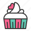 baked, bakery, cake, cupcake, dessert, muffin, sweets, valentine 