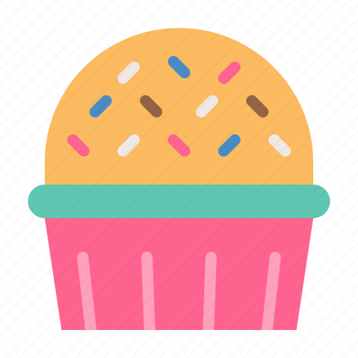 Cake, cupcake, dessert, muffin, sugar sprinkle, sweets, valentine icon - Download on Iconfinder