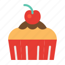 cake, cherry, cupcake, dessert, muffin, sweets, valentine