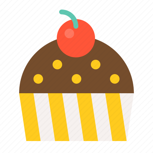 Cake, cherry, cupcake, dessert, food, muffin, sweets icon - Download on Iconfinder