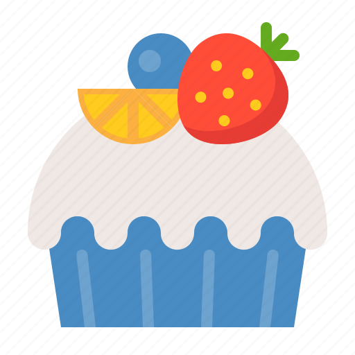 Cake, cupcake, dessert, fruit, muffin, sweets, valentine icon - Download on Iconfinder