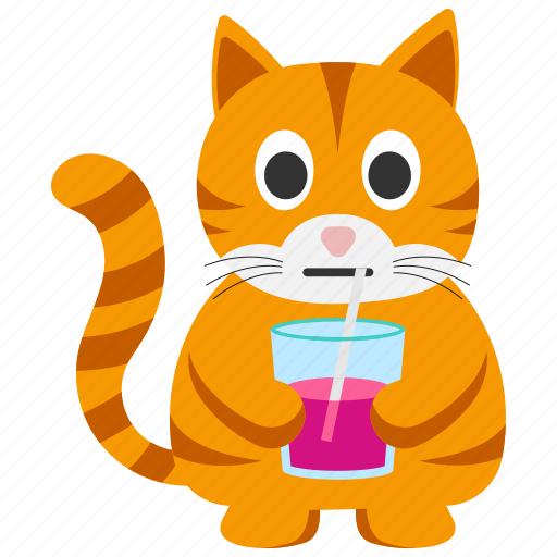 Sticker, cat, cupid, pet, drink, beverage, cocktail icon - Download on Iconfinder