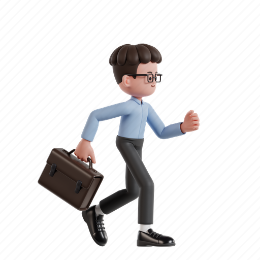 Go, to, work, 3d character, 3d illustration, 3d render, 3d businessman 3D illustration - Download on Iconfinder