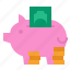 piggybank, money, coin, saving, bank 