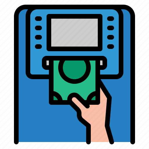 Atm, banknote, cash, machine, money icon - Download on Iconfinder