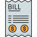 bill, invoice, receipt, payment, money, finance, business, cash, shopping