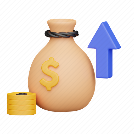 Income, financial, payment, finance, profit 3D illustration - Download on Iconfinder