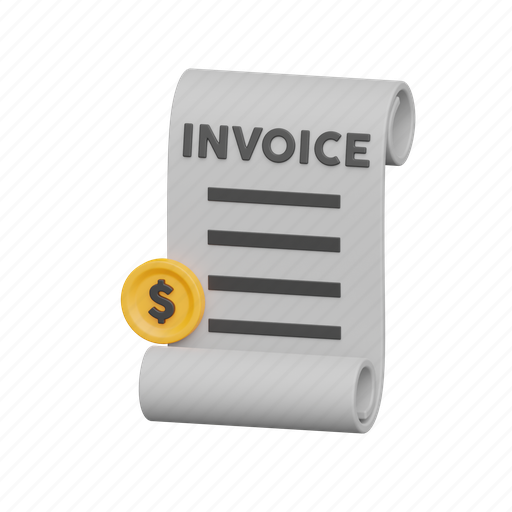 Invoice, receipt, payment, finance, check 3D illustration - Download on Iconfinder