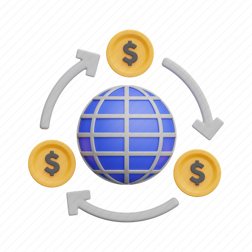 Money transfer, money, payment, credit, finance 3D illustration - Download on Iconfinder