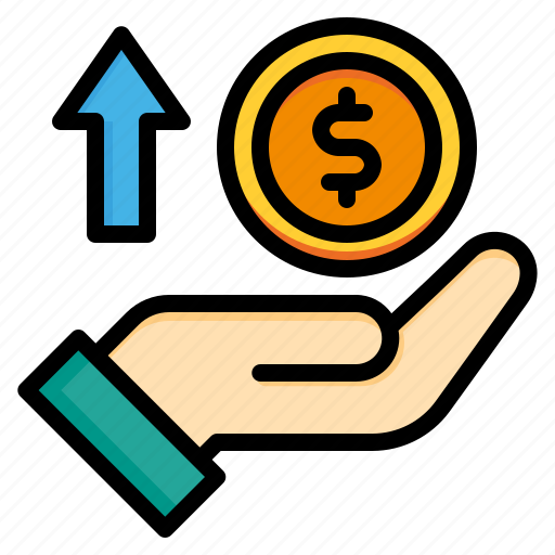 Currency, hand, investment, money, coin, payment, profit icon - Download on Iconfinder