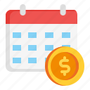 calendar, salary, money, schedule, payment, finance, dollar, business