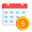 calendar, salary, money, schedule, payment, finance, dollar, business 