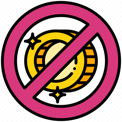 No, coin, forbidden, money, dollar icon - Download on Iconfinder