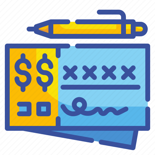 Check, cheque, money, bank, currency, pen, payment icon - Download on Iconfinder