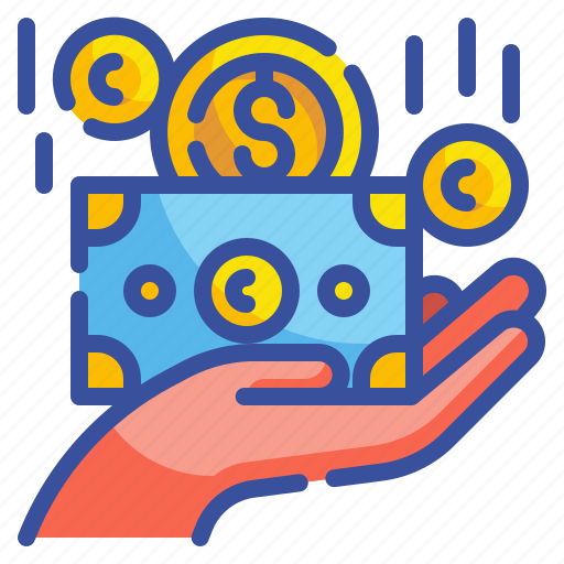 Cash, money, coin, currency, dollar, banknote, hand icon - Download on Iconfinder