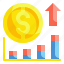 statistics, benefit, chart, currency, coin, growth, graph 