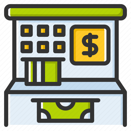 Atm, atm machine, bank, banking, transaction, card, money icon - Download on Iconfinder