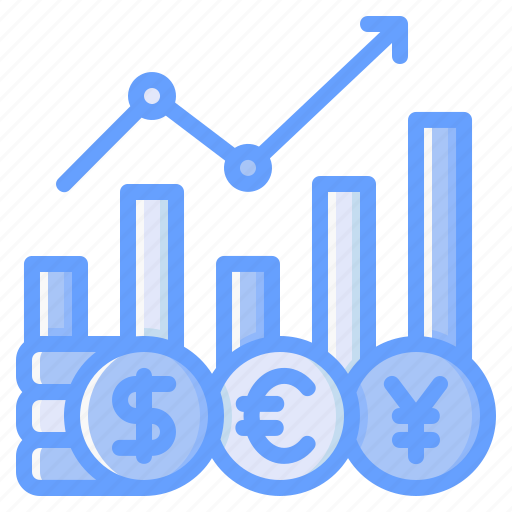 Exchange rate, money exchange, coin, graph, analysis, currency, money icon - Download on Iconfinder