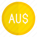 aud, australia, currency, money