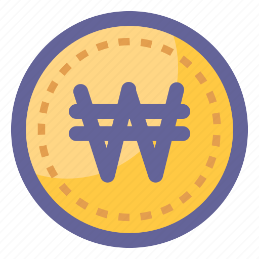 Coin, currency, money, south korean won, won, won currency icon - Download on Iconfinder