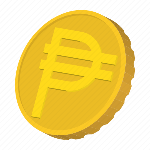 Cartoon, coin, currency, finance, gold, peso, wealth icon - Download on Iconfinder