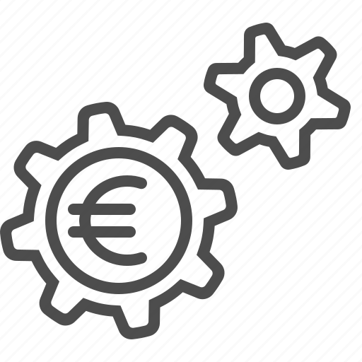 Cogs, economy, euro, gears, sprockets icon - Download on Iconfinder