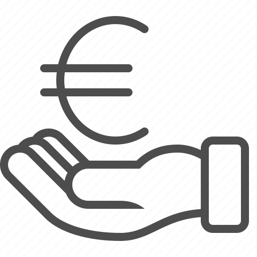 Euro, finance, hand icon - Download on Iconfinder