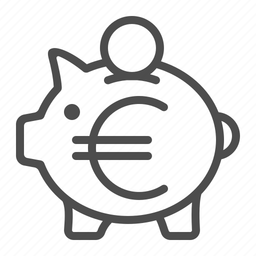Coin, euro, money, piggy bank, savings icon - Download on Iconfinder
