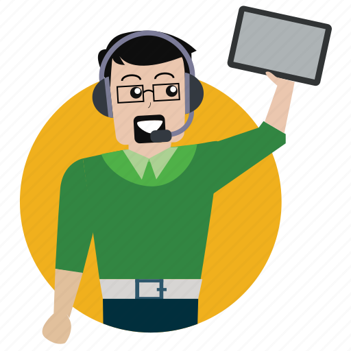 Avatar, client, man, person, support, tablet, user icon - Download on Iconfinder