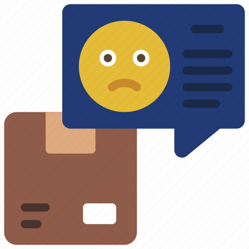 Bad, product, review, negative, box, reply icon - Download on Iconfinder