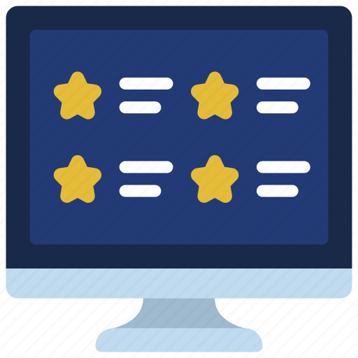 Computer, website, reviews, star icon - Download on Iconfinder