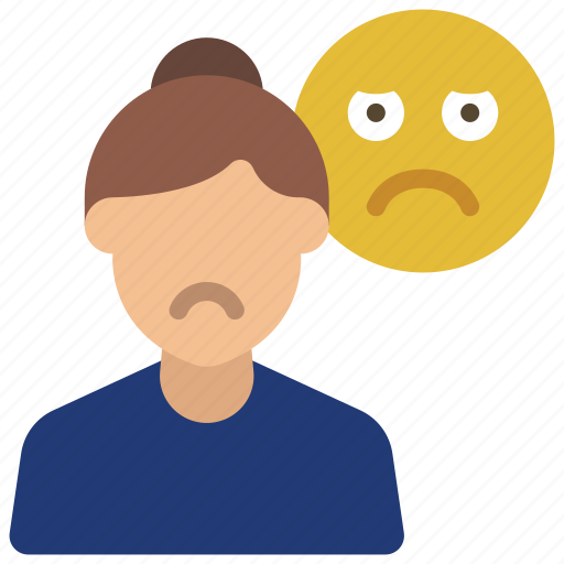 Unhappy, customer, female, sad, person, review icon - Download on Iconfinder
