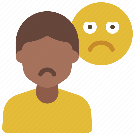 Unhappy, customer, male, sad, person, review icon - Download on Iconfinder