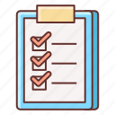 checklist, clipboard, feedback