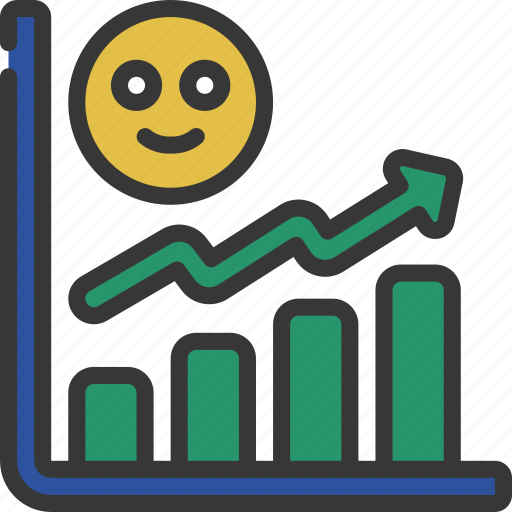 Happiness, increase, chart, barchart, stats icon - Download on Iconfinder