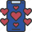 hearts, phone, like, likes, heart 