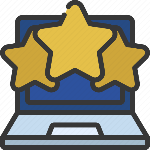 Laptop, reviews, computer, stars, rating icon - Download on Iconfinder
