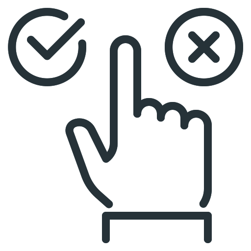Check, click, decision, hand, choice, approval icon - Free download