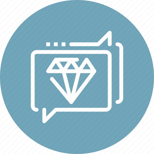 Communication, conversation, customer, diamond, premium, service, support icon - Download on Iconfinder