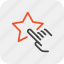 click, finger, hand, rating, review, star, touch 