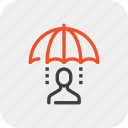 care, customer, person, protection, rain, service, umbrella