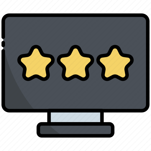 Rating, review, customer review, screen, star, feedback, favorite icon - Download on Iconfinder