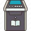 library, book, return, electronic, automation